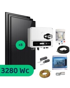 Kit Solaire Autoconsommation 3280 Wc Full Black N-Type QN Solar Goodwe