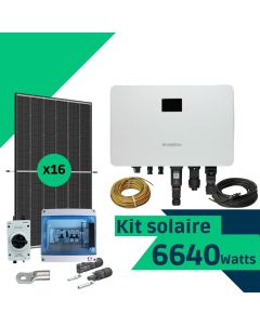 Kit solaire autoconsommation 6640 Wc - monophasé - sans fixations