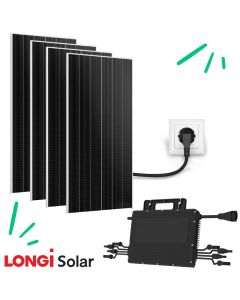Kit Solaire Plug And Play 2280 Wc Bifacial Longi Solar Hoymiles - Fixations au choix