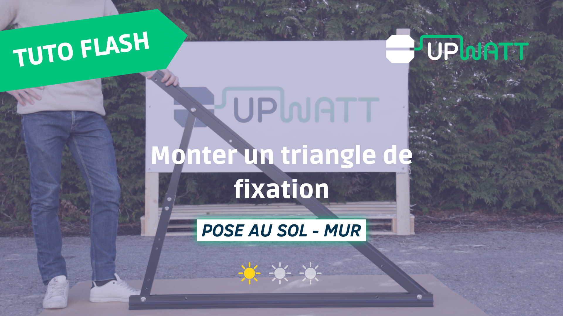 Montage des triangles de fixation du kit solaire